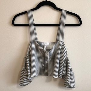 Leith Button Front Crop Tank